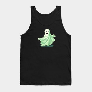 Cartoon Style Green Ghost Tank Top